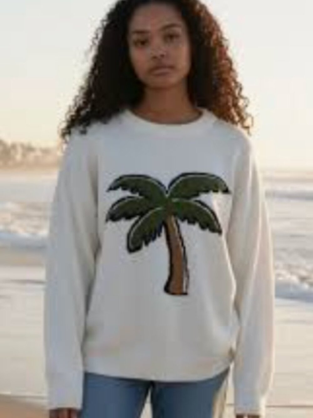 English Factory Palm Tree Crewneck Sweater (L)